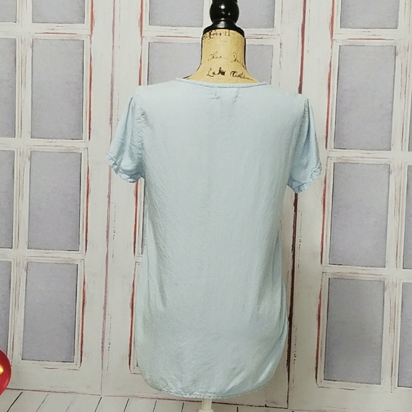 Cloth and stone chambray pocket T-shirt MED - Picture 4 of 7